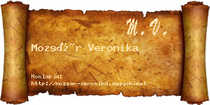 Mozsár Veronika névjegykártya